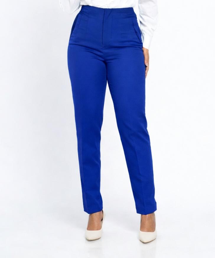pantalones de pinzas azul royal